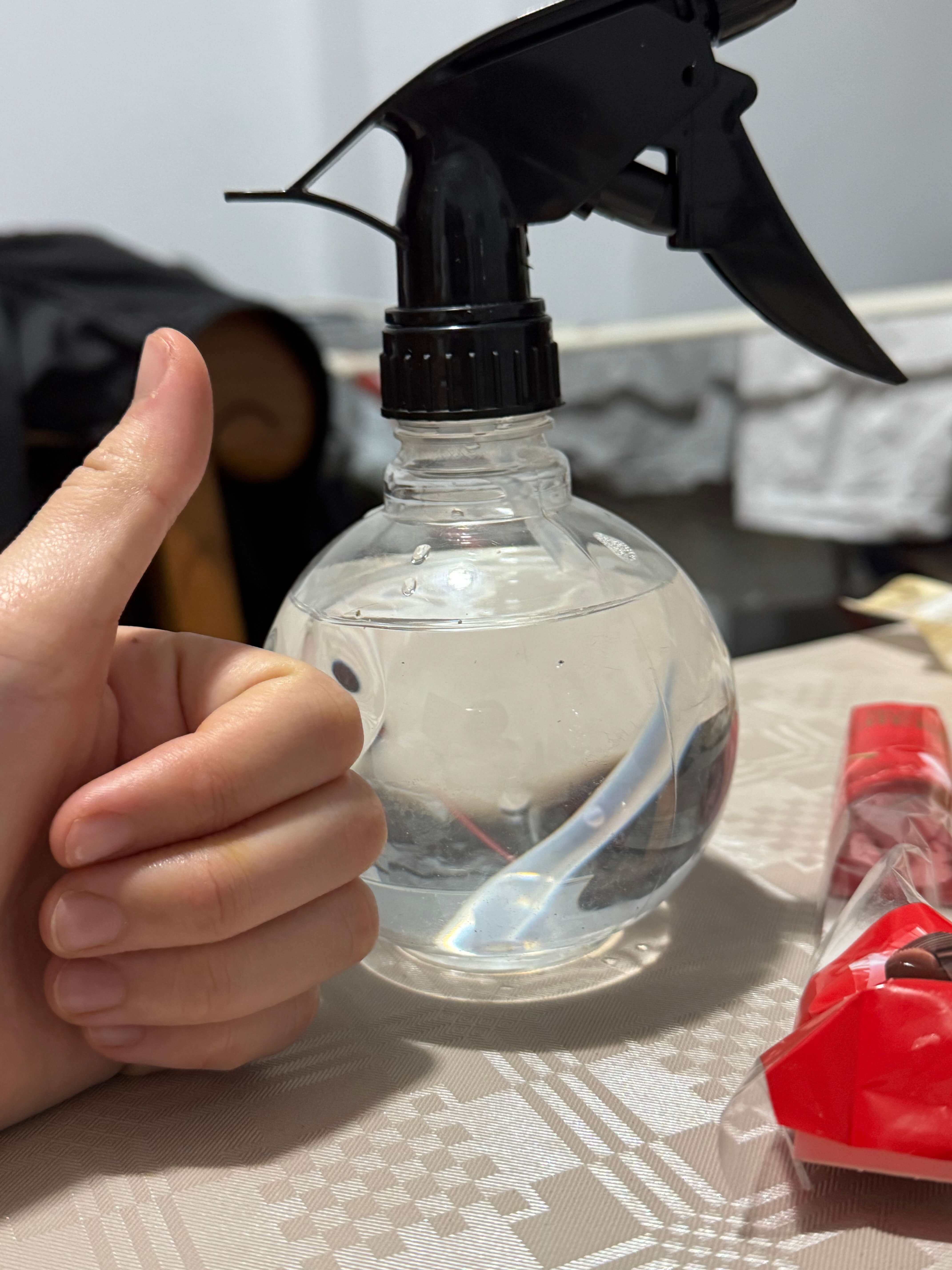 Filling the bottle